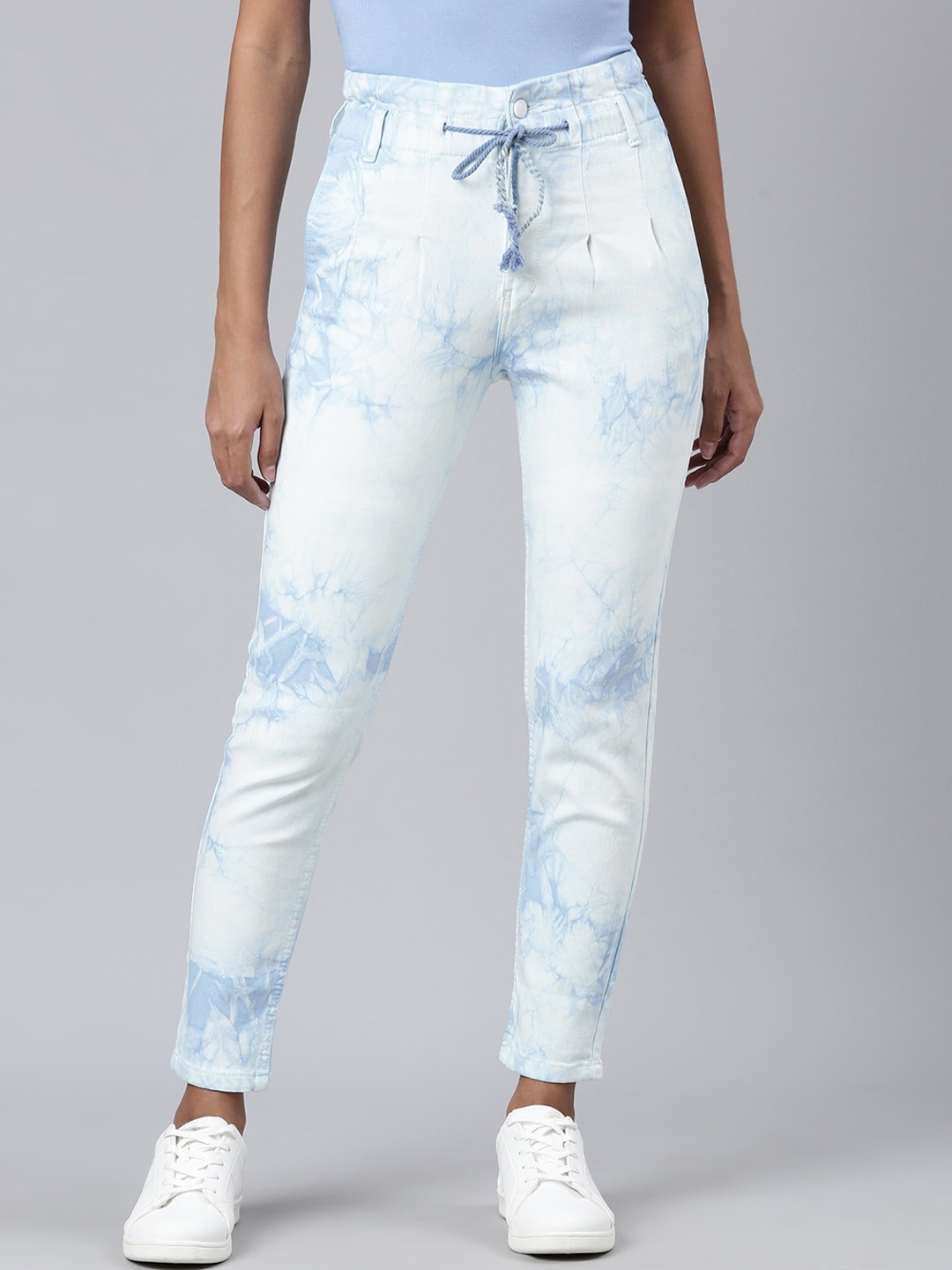 

SHOWOFF Women Heavy Fade Acid Wash Stretchable Clean Look Jeans, Blue