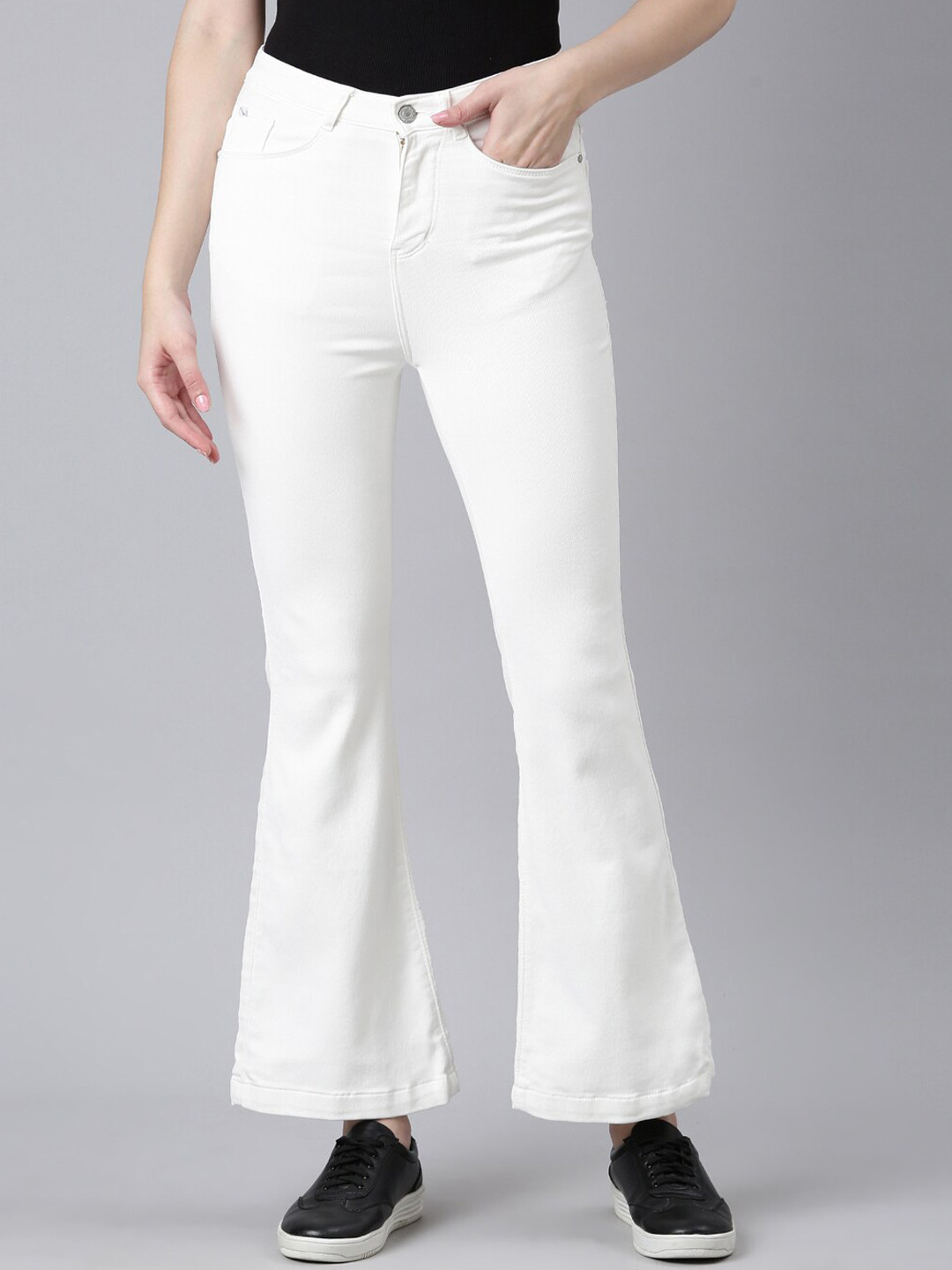 

SHOWOFF Women Bootcut Stretchable Clean Look Jeans, White