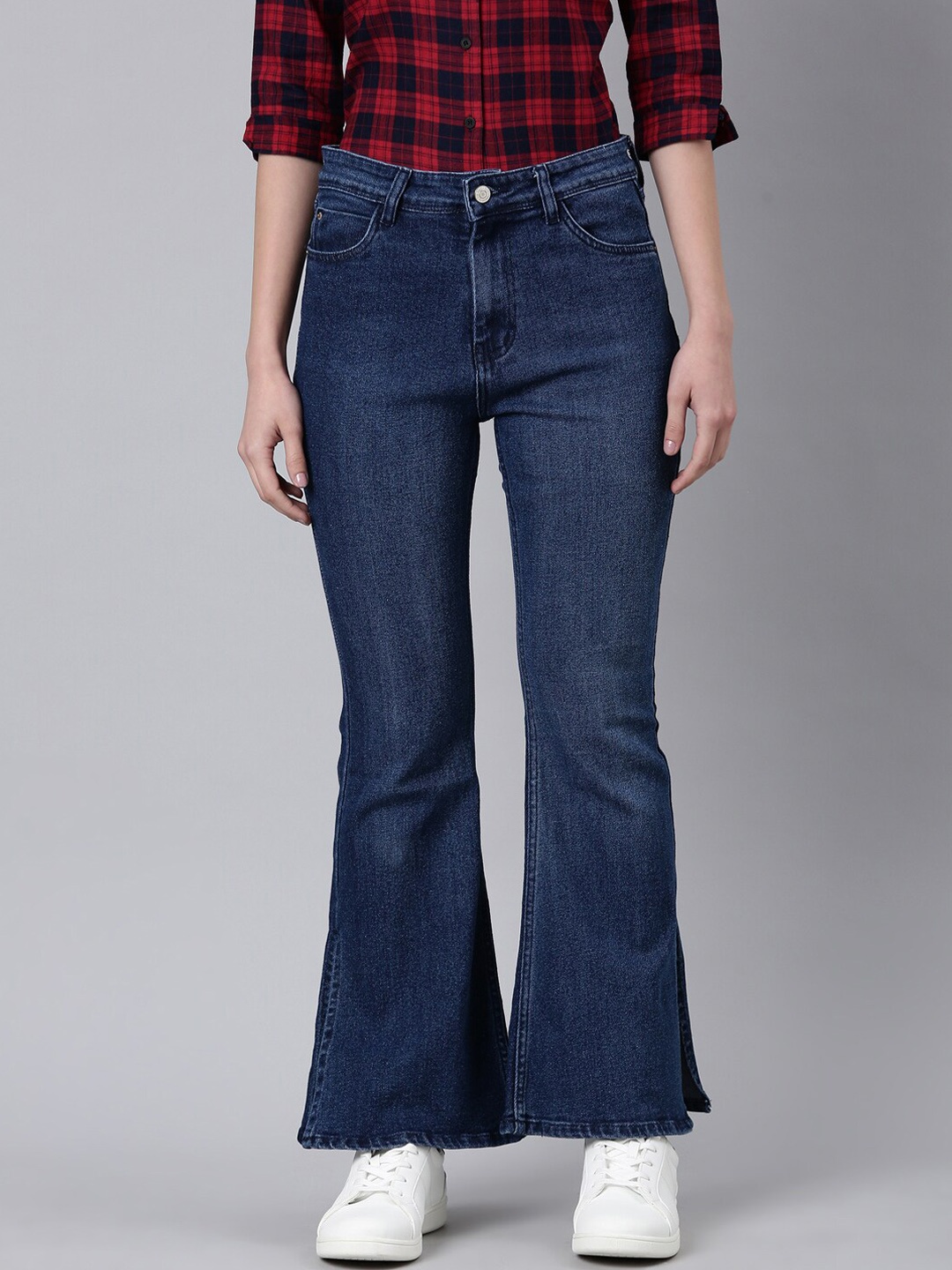 

SHOWOFF Women Clean Look Bootcut Jeans, Navy blue