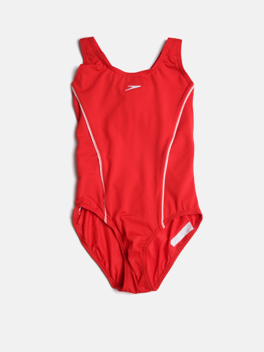 

Speedo Girls Red Solid Swim Suit