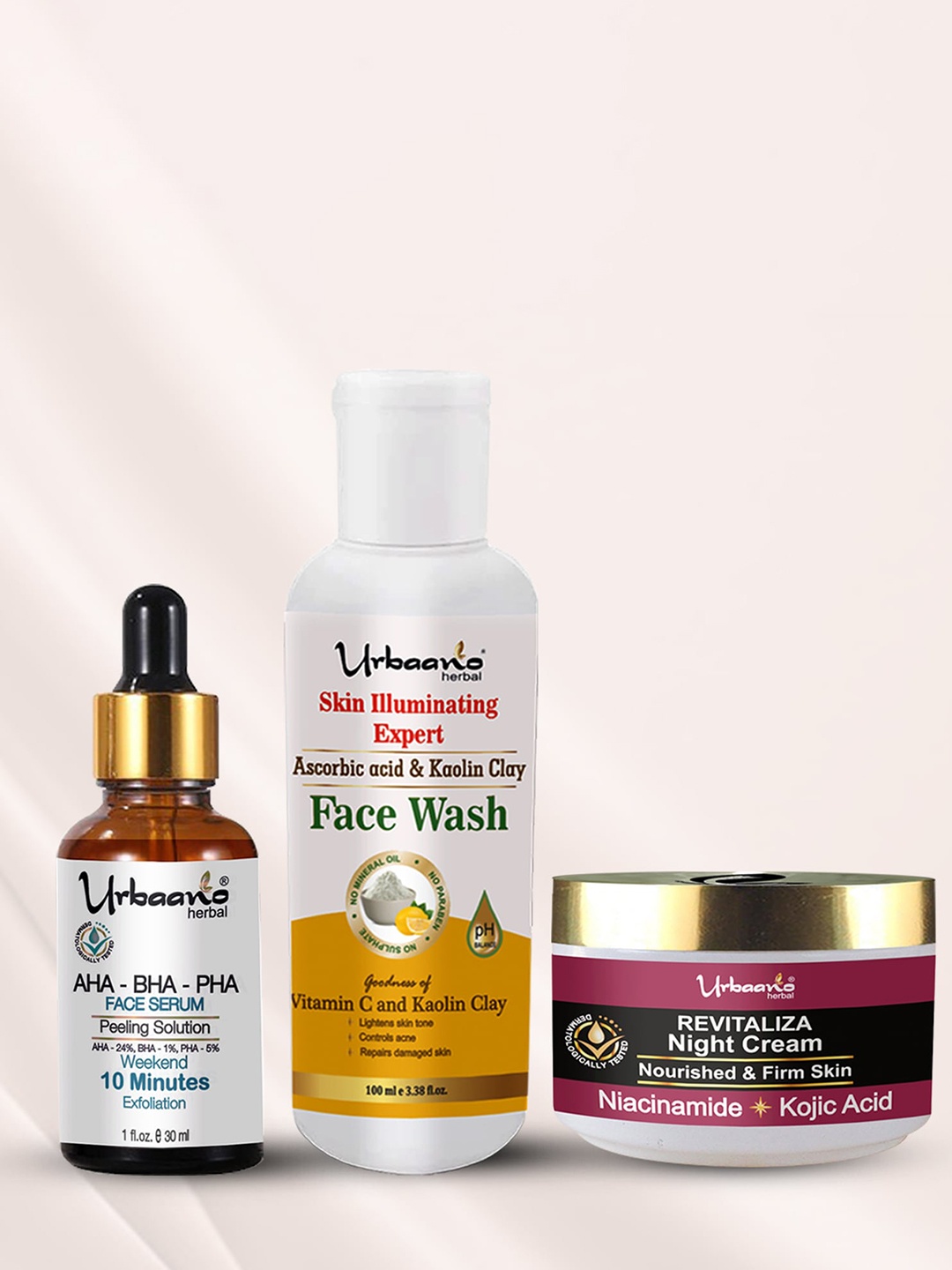 

Urbaano Herbal Glow Skin Combo & Revitaliza Night Cream, White