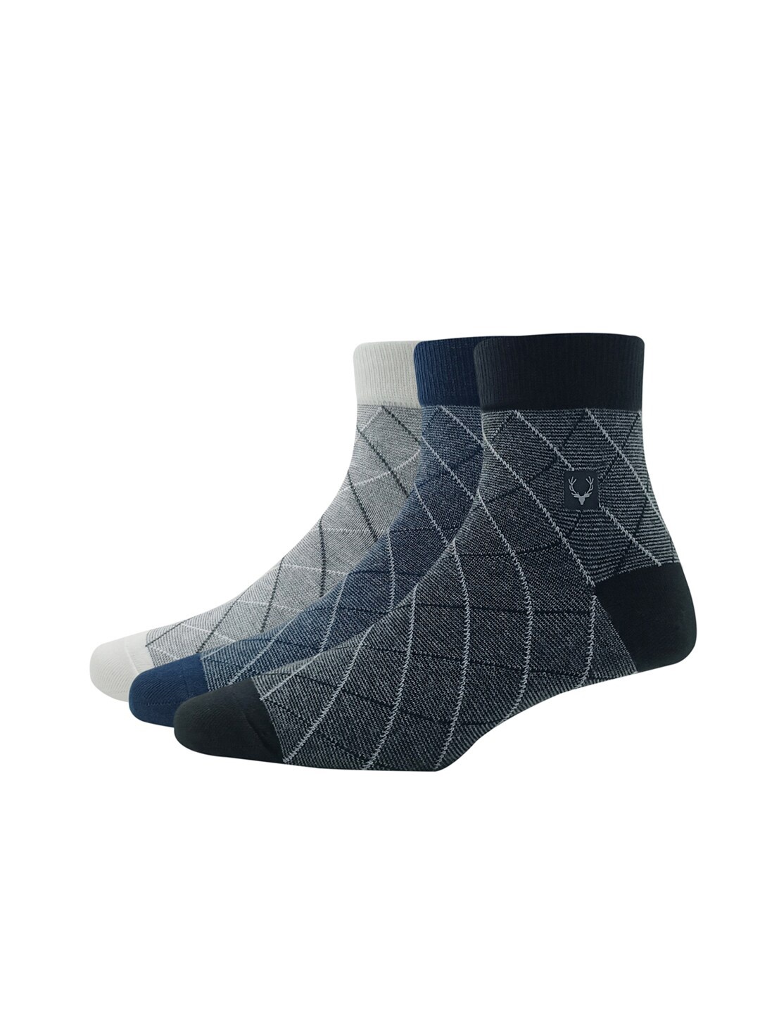 

Allen Solly Men Pack of 3 Ankle-Length Patterned Socks, White