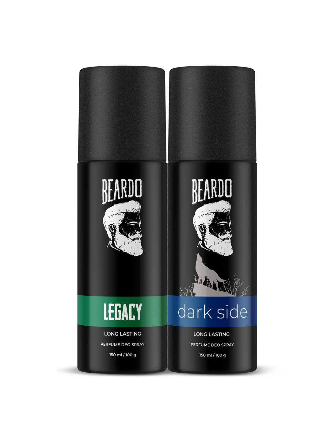 

BEARDO Men Deodorant Body Spray Combo - Legacy & Dark Side - 100g each, Black