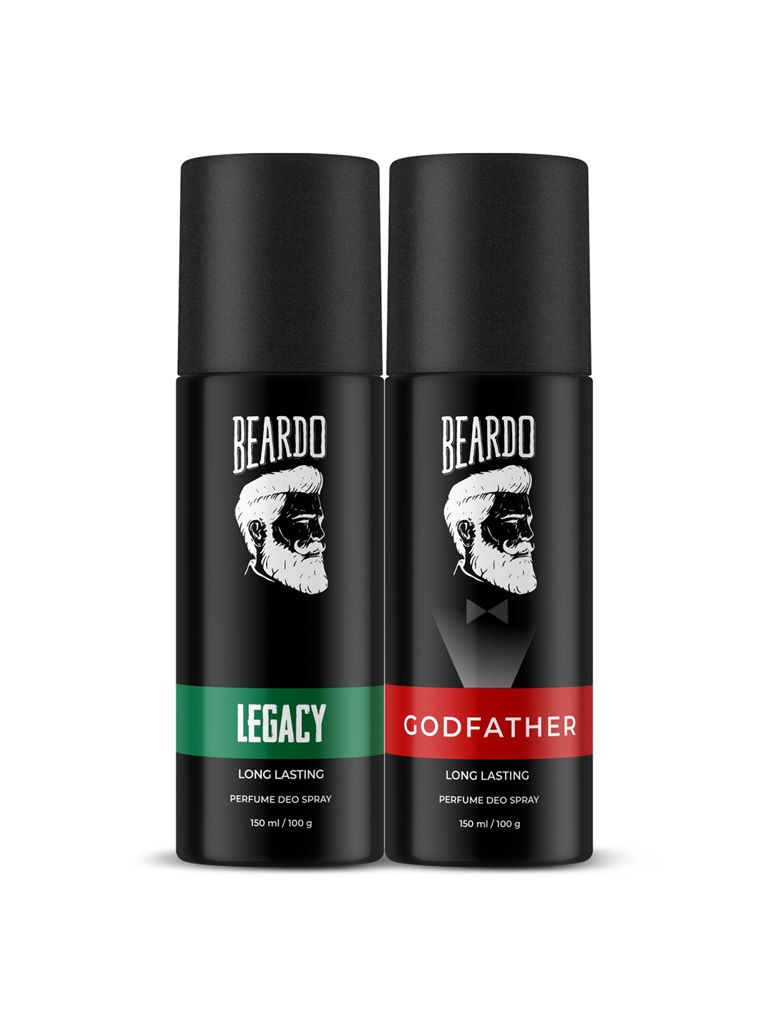 

BEARDO Men Deodorant Body Spray Combo - Legacy & Godfather - 100g each, Black
