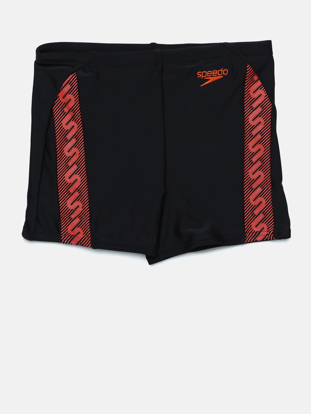 

Speedo Boys Black & Red Printed Monogram Aqua Swim Shorts