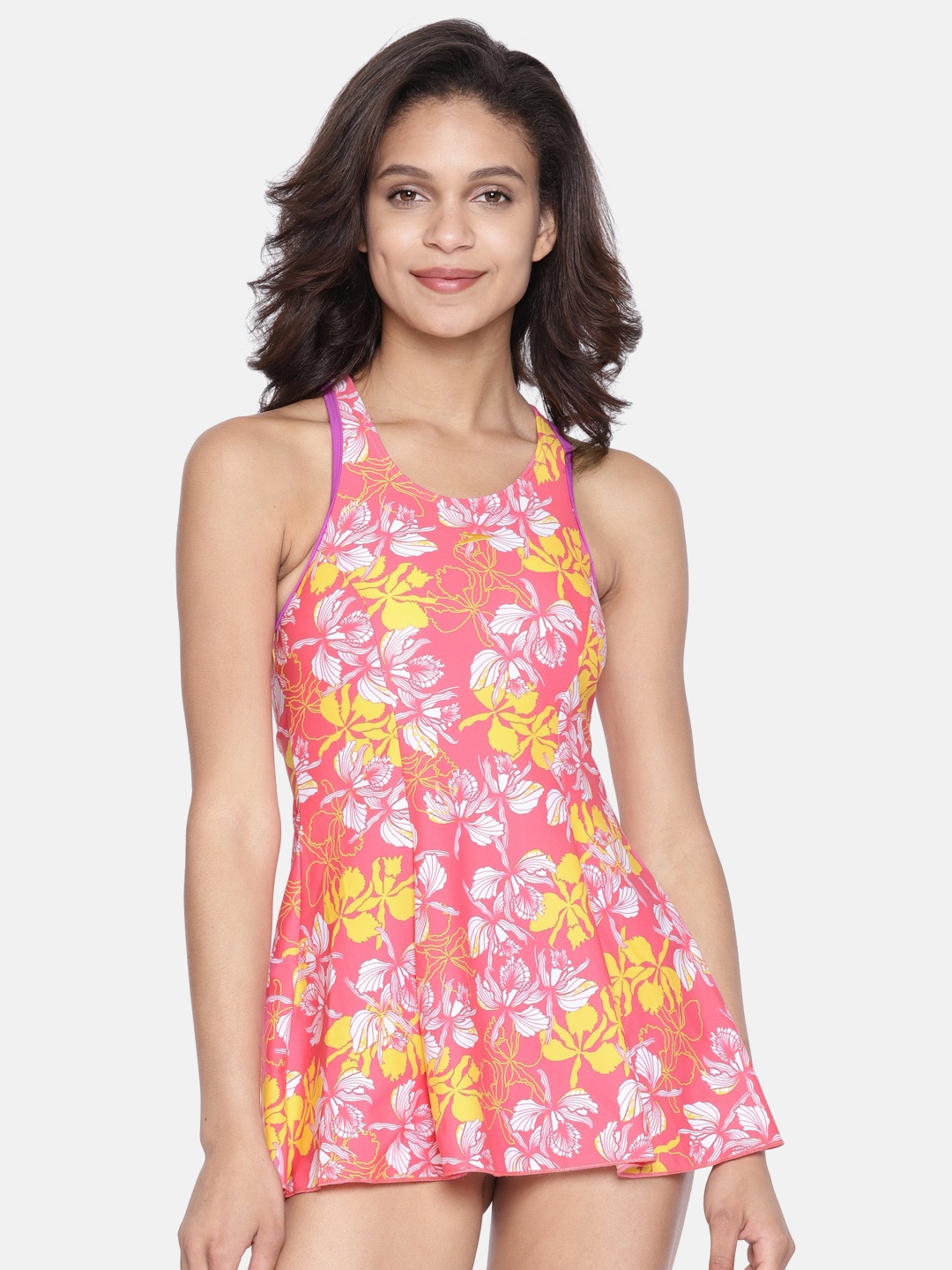 

Speedo Pink Floral Print Swimming Dress 8088765430