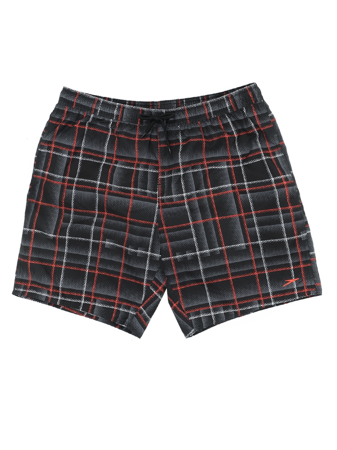 

Speedo Men Grey & Black Checked Swim Shorts