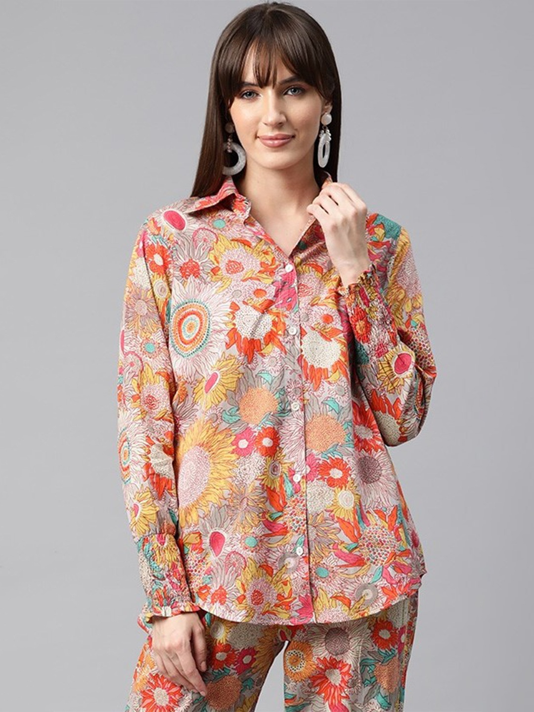 

Readiprint Women Printed Cotton Shirt with Trousers, Multi