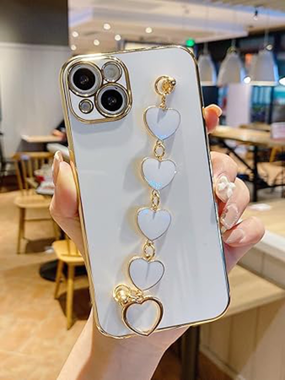 

TREEMODA Heart Bracelet iPhone 12 Pro Soft Back Cover, White