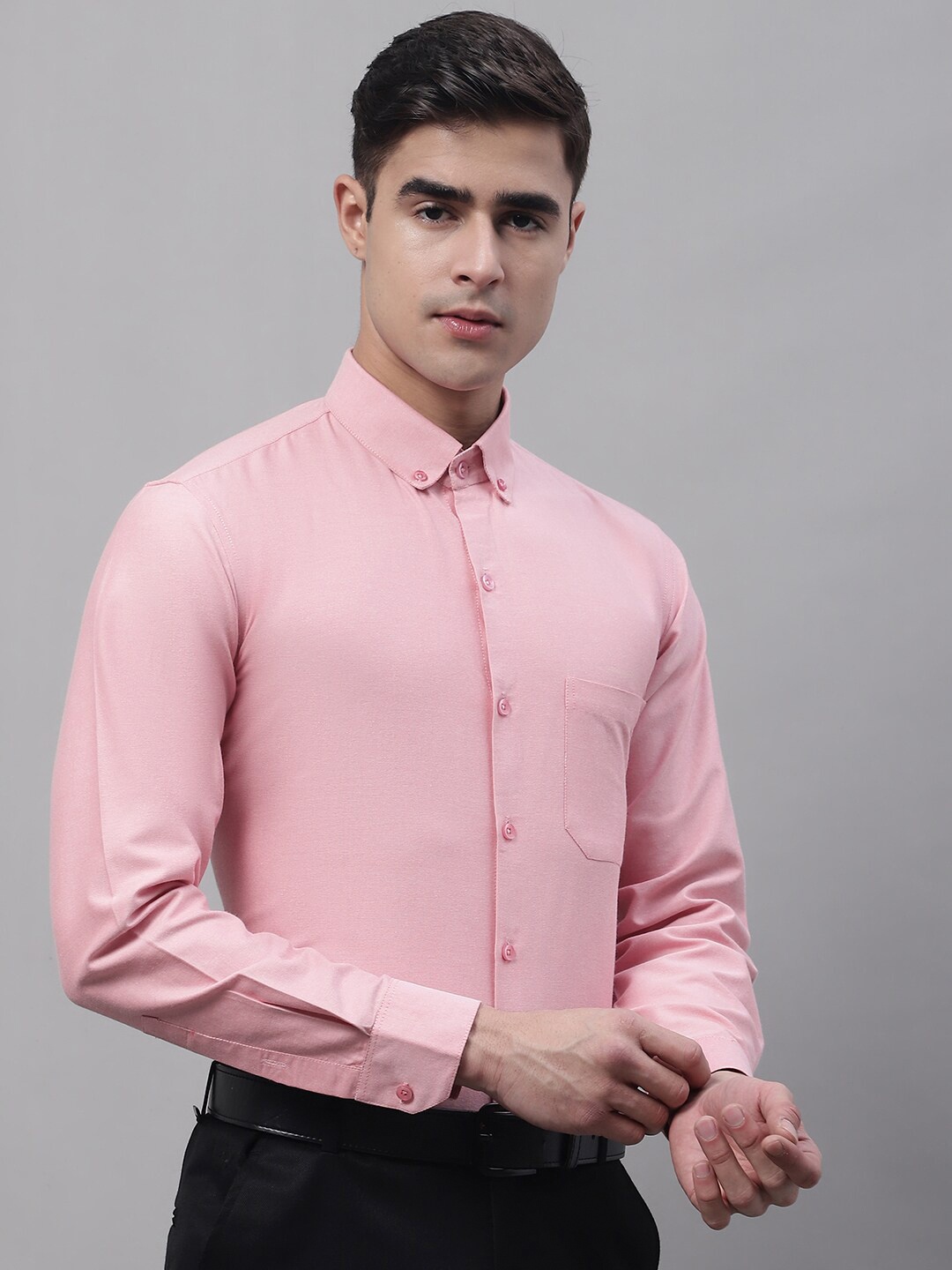 

JAINISH Classic Button-Down Collar Cotton Formal Shirt, Coral