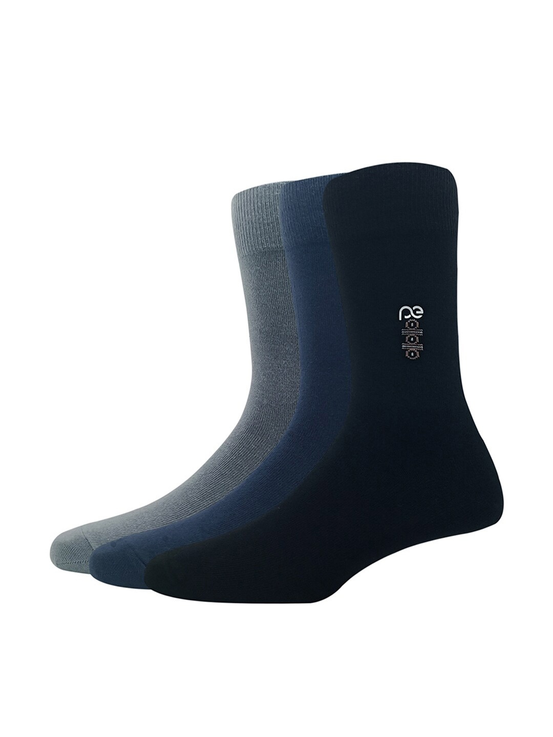 

Peter England Pack of 3 Calf-Length Patterned Socks, Grey