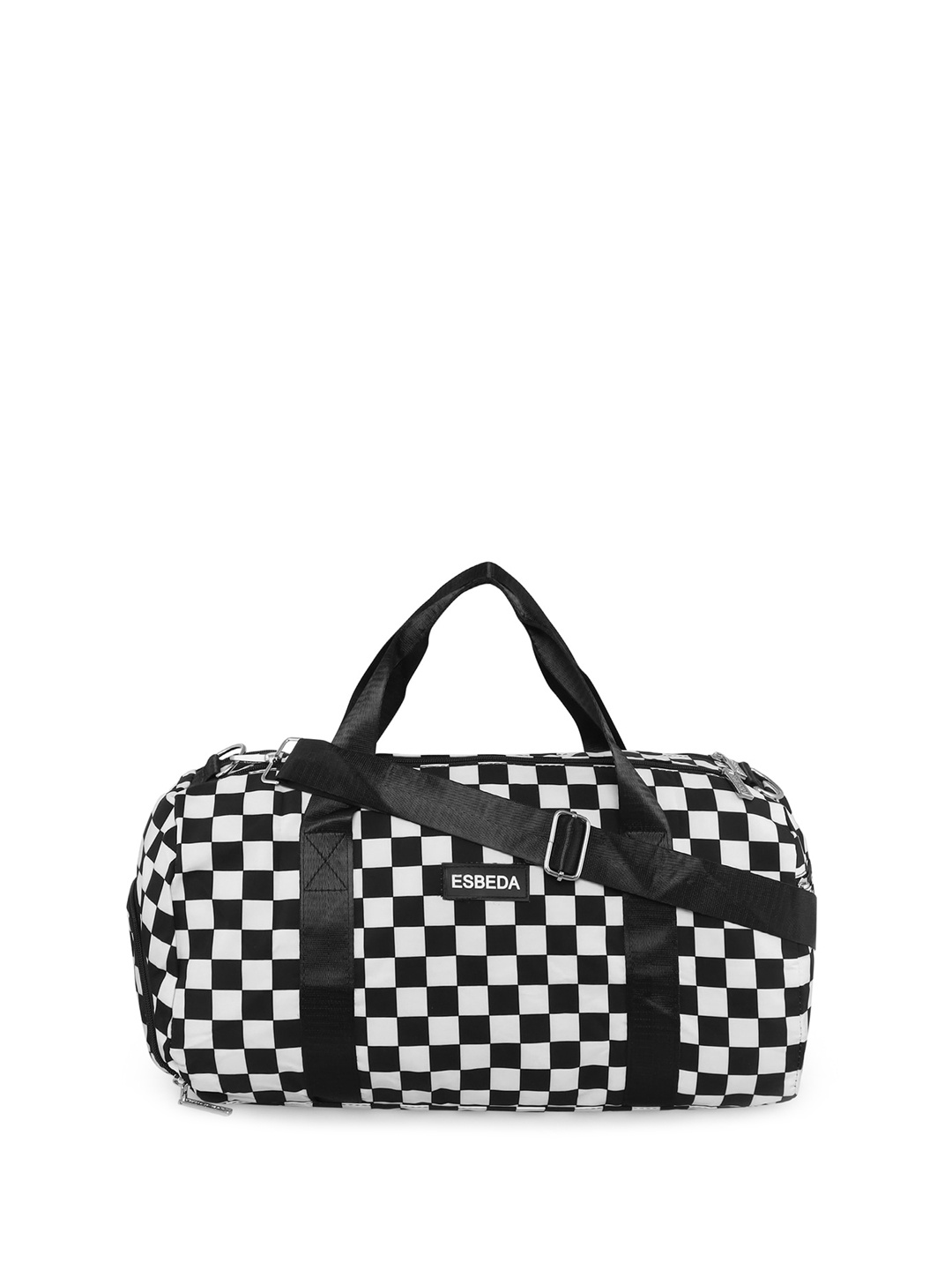 

ESBEDA Checked Duffel Bag, Black