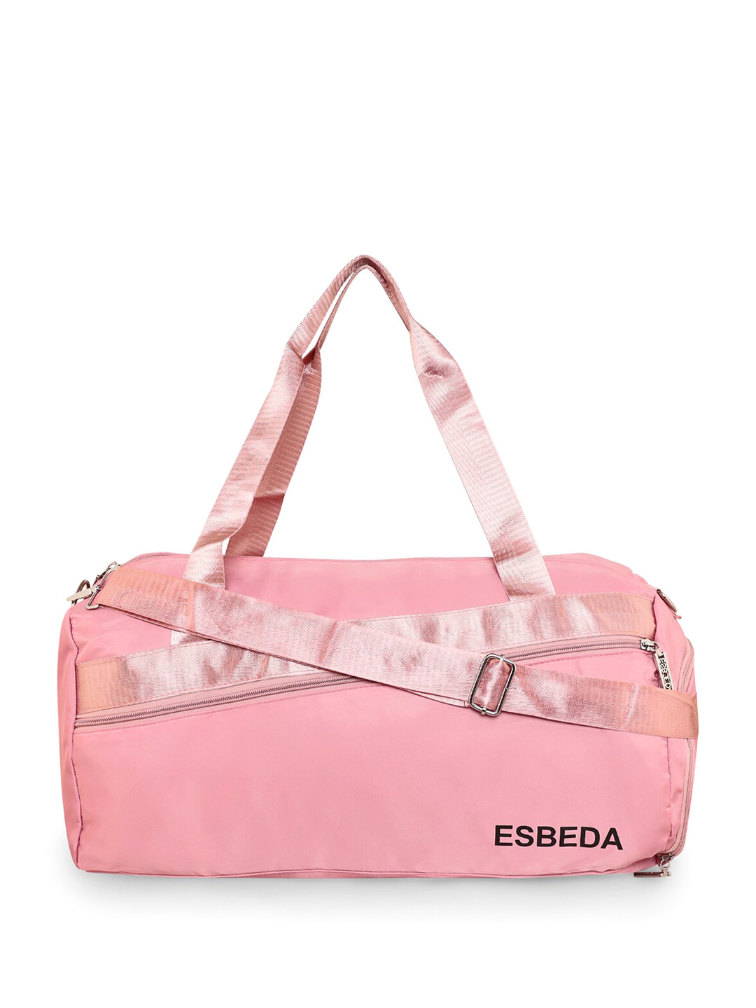 

ESBEDA Brand Logo Printed Sports Duffel Bag, Pink