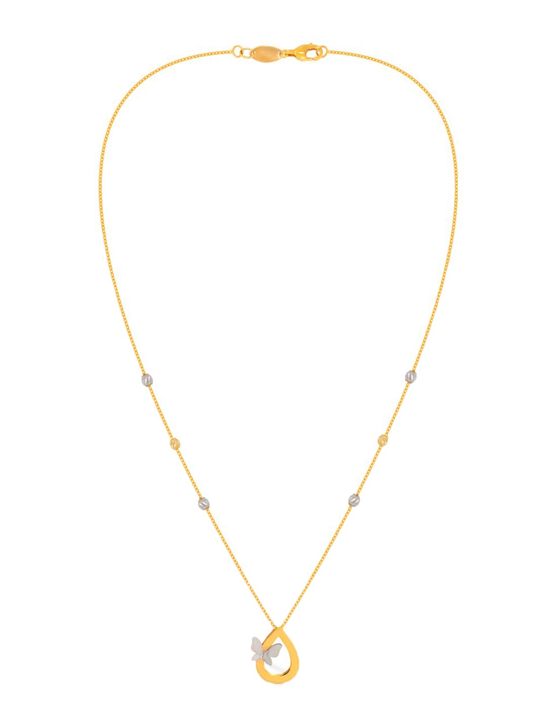 

BHIMA 22KT Gold Butterfly Pendant Necklace- 5.21 gm