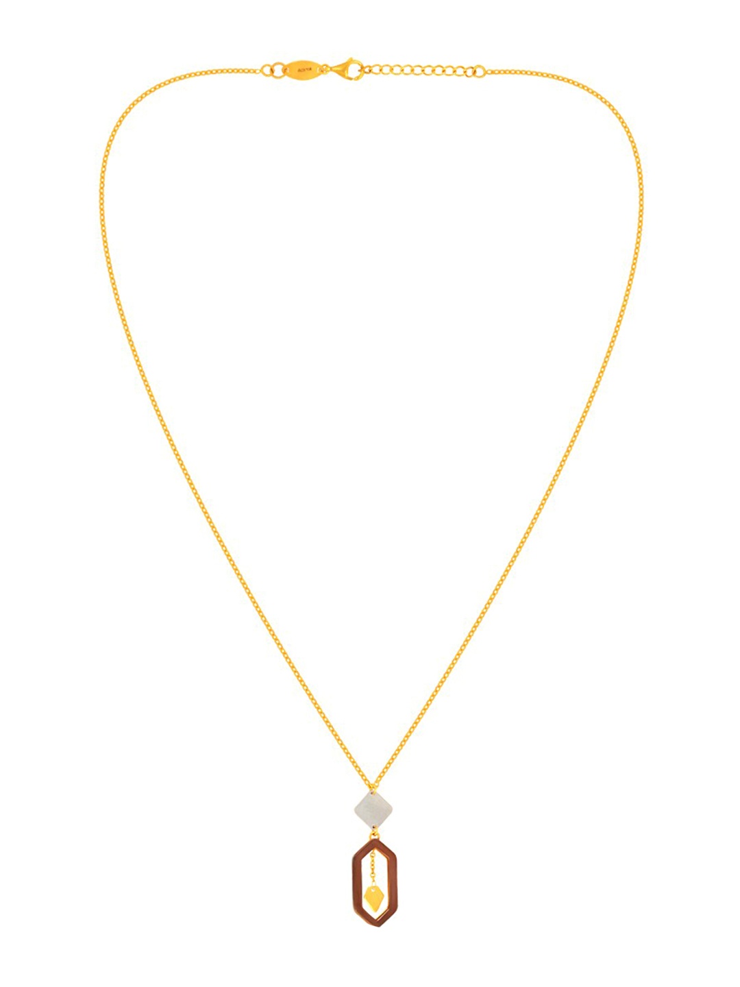 

BHIMA 22K Hallmark 916 Purity Yellow Gold Stone Pendant Necklace