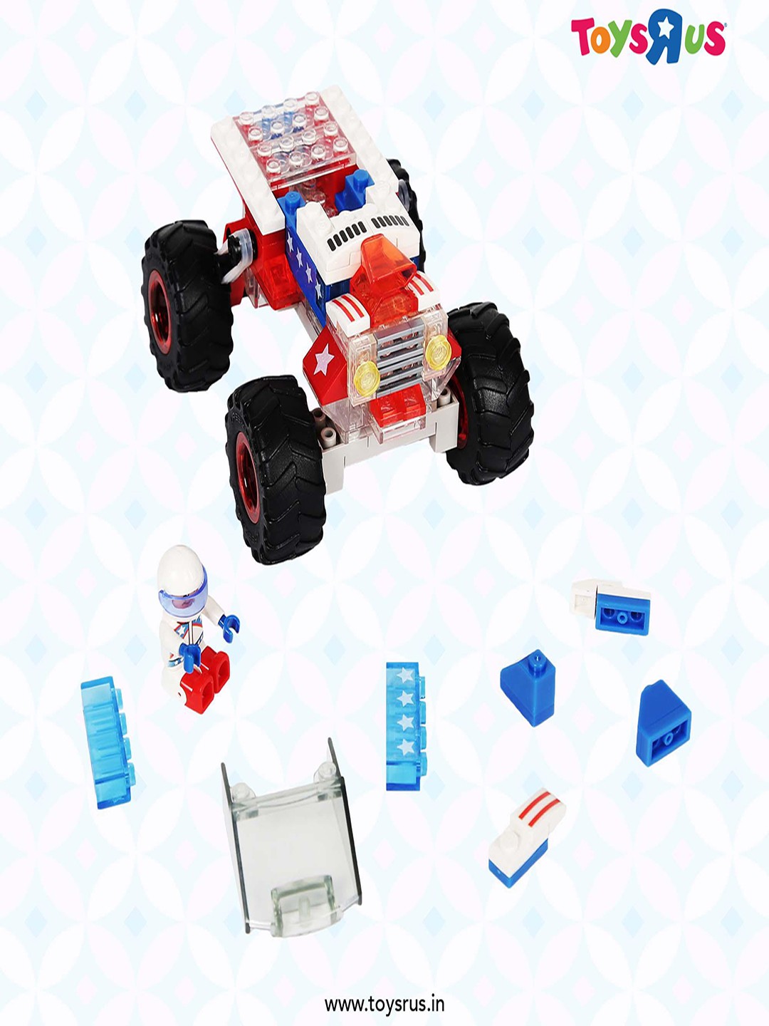 

Laser Pegs Stunt Racer Light-Up Building Block Playset, Red