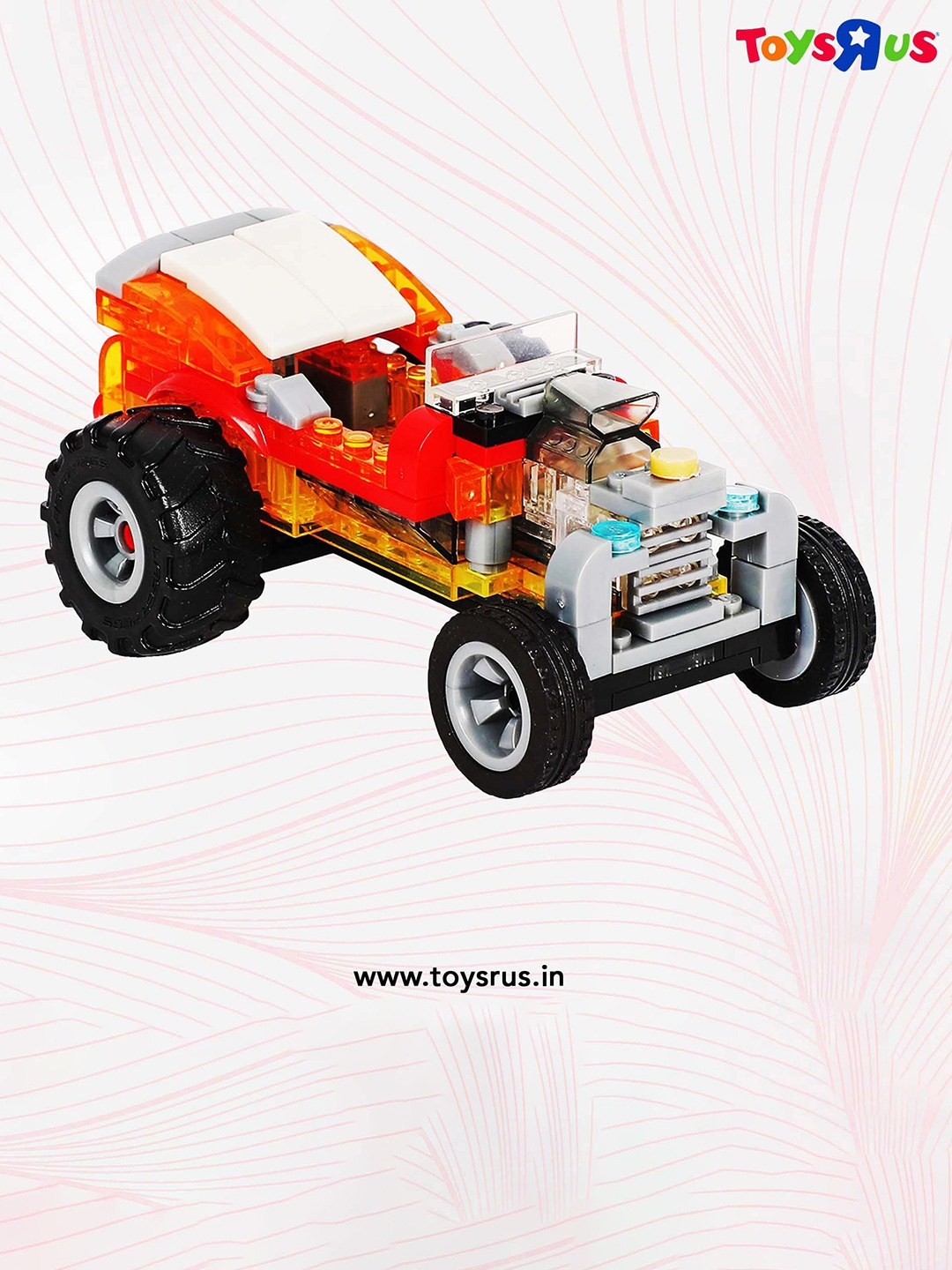 

Laser Pegs Kids 4 In 1 Multi Models Roadster Car Building, Red