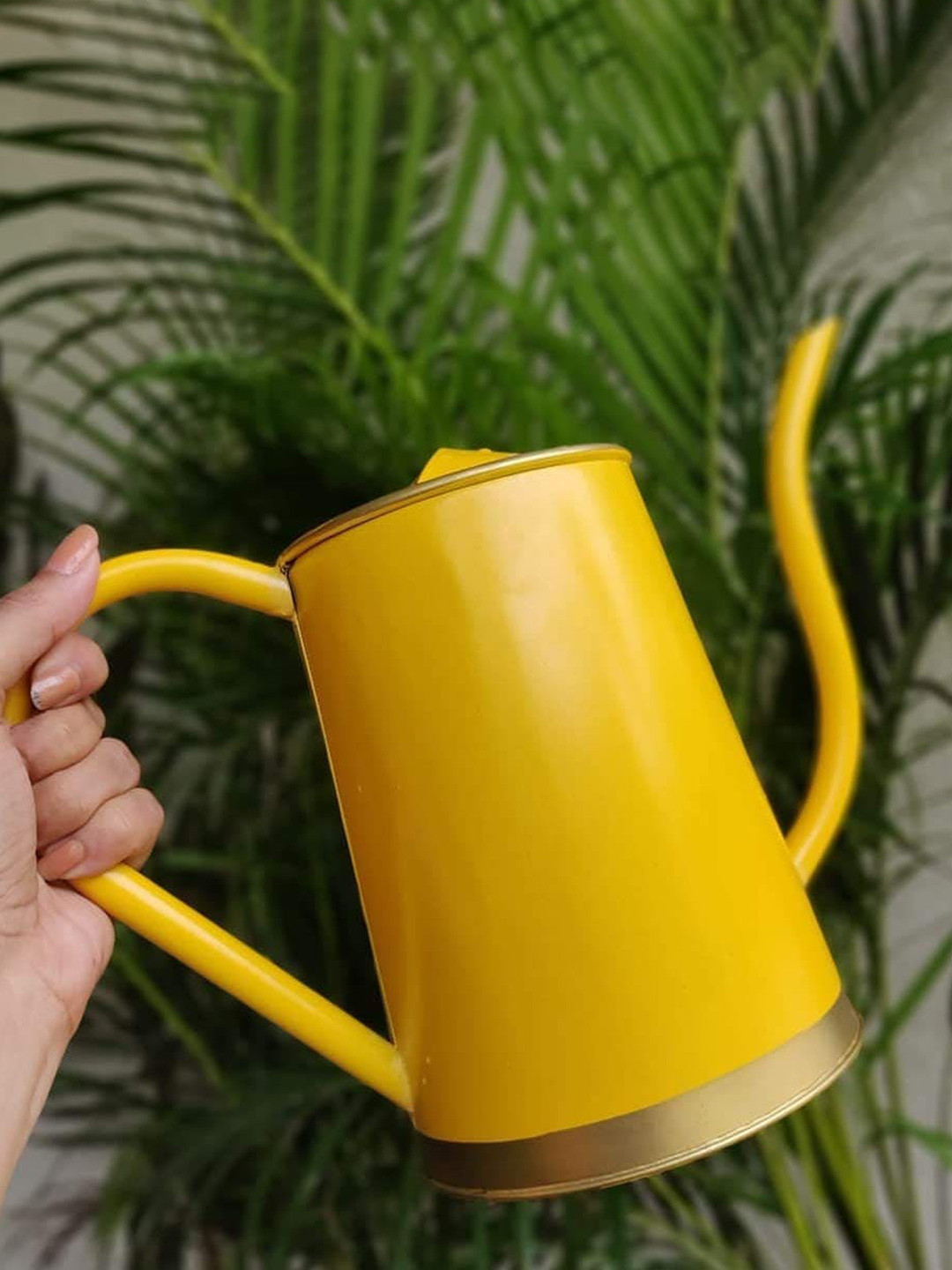 

ecofynd Yellow Metal Watering Can 1.5 L