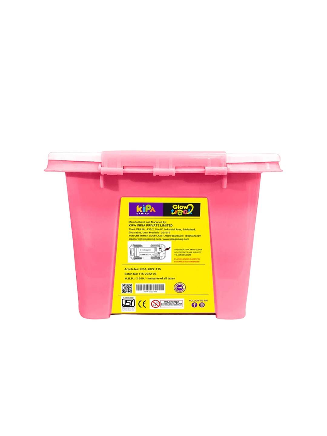

KIPA Kids Gaming Glow Track -238 pcs & 2 Car, Pink