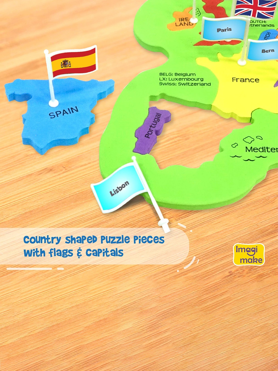 

Imagimake Kids Mapology World AR Learning & Development Toys, Blue
