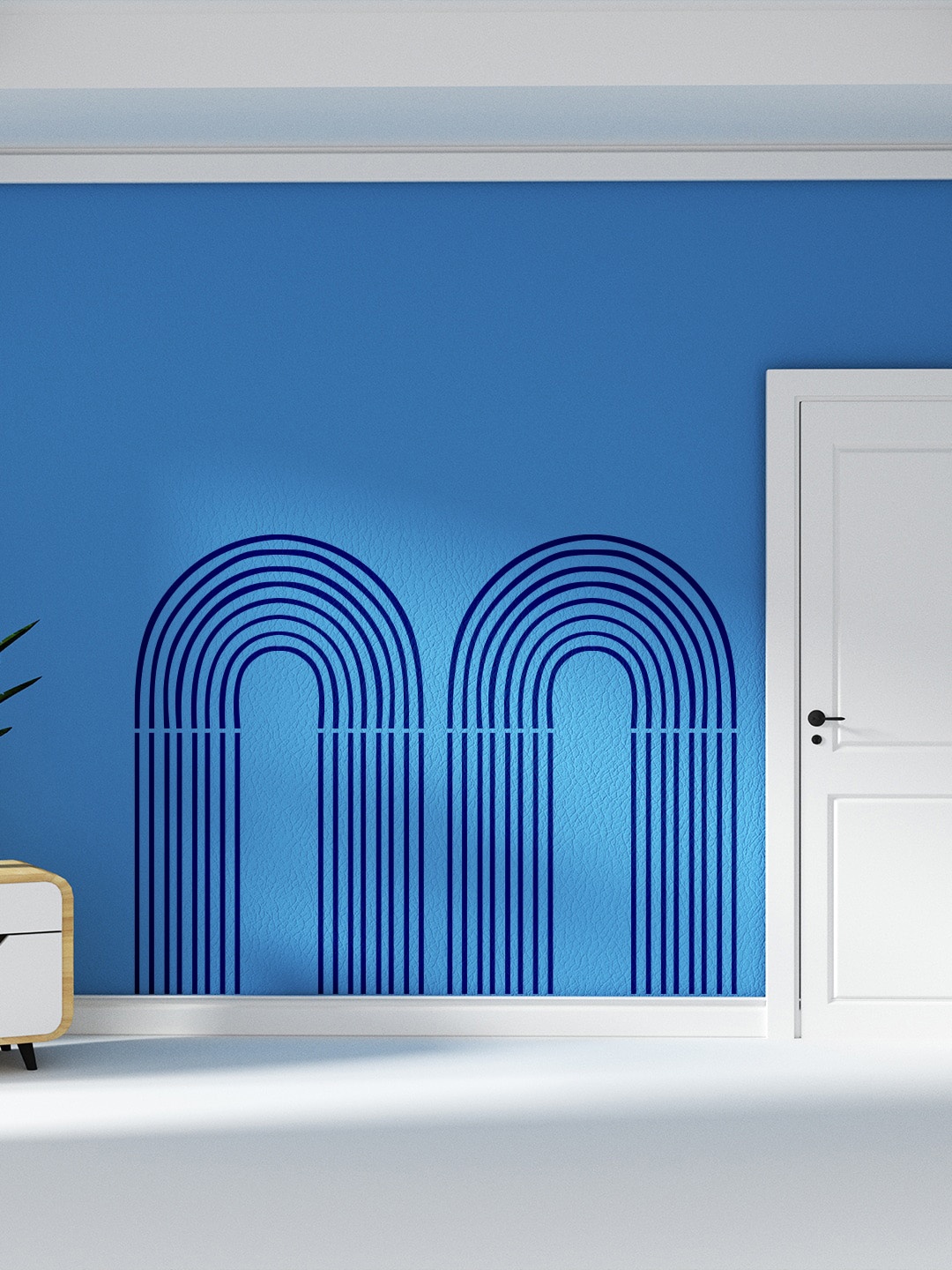 KAYRA DECOR White Willow Arch Design Wall Painting Stencils