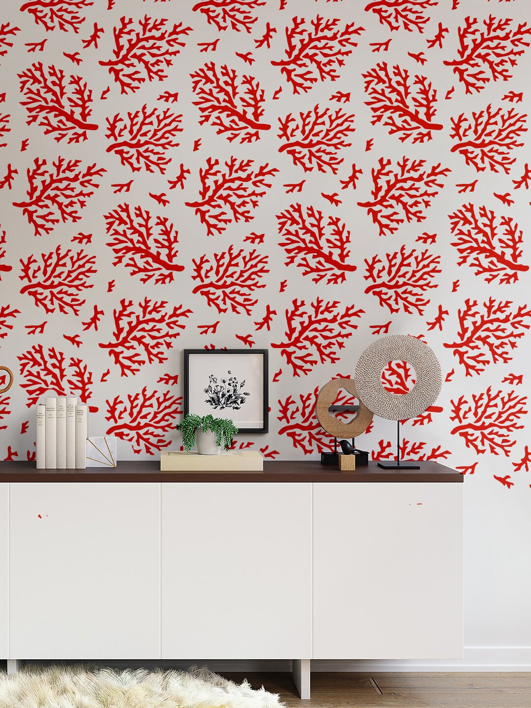 

KAYRA DECOR White Reefs Wall Painting Stencils