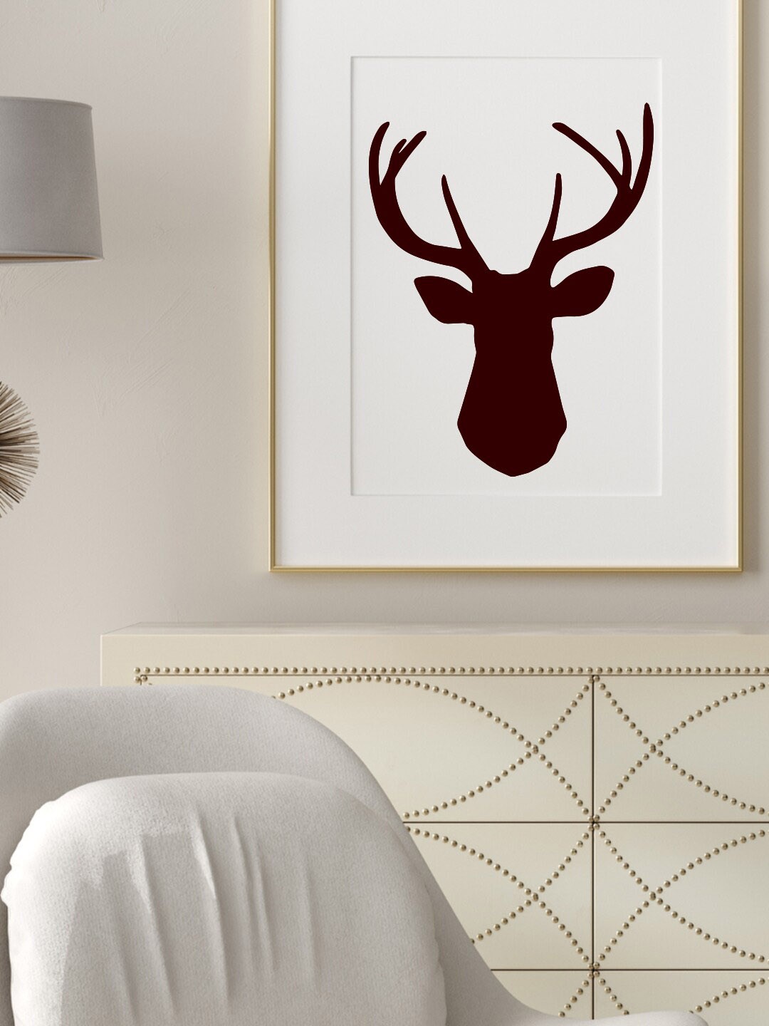 

KAYRA DECOR White Reindeer Wall Painting Stencil