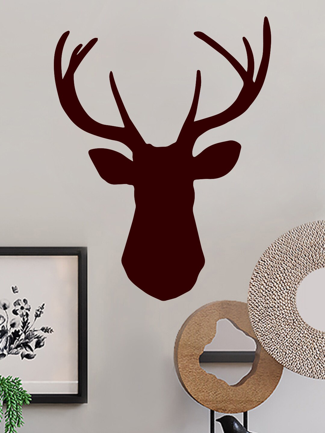 KAYRA DECOR White Reindeer Wall Painting Stencils