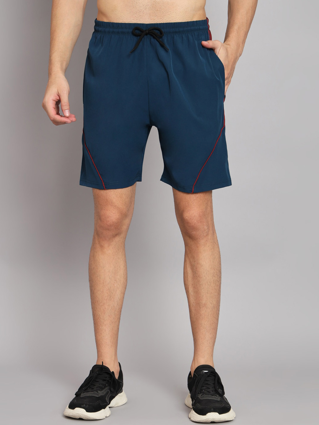 

GLITO Men Mid-Rise Sports Shorts, Teal