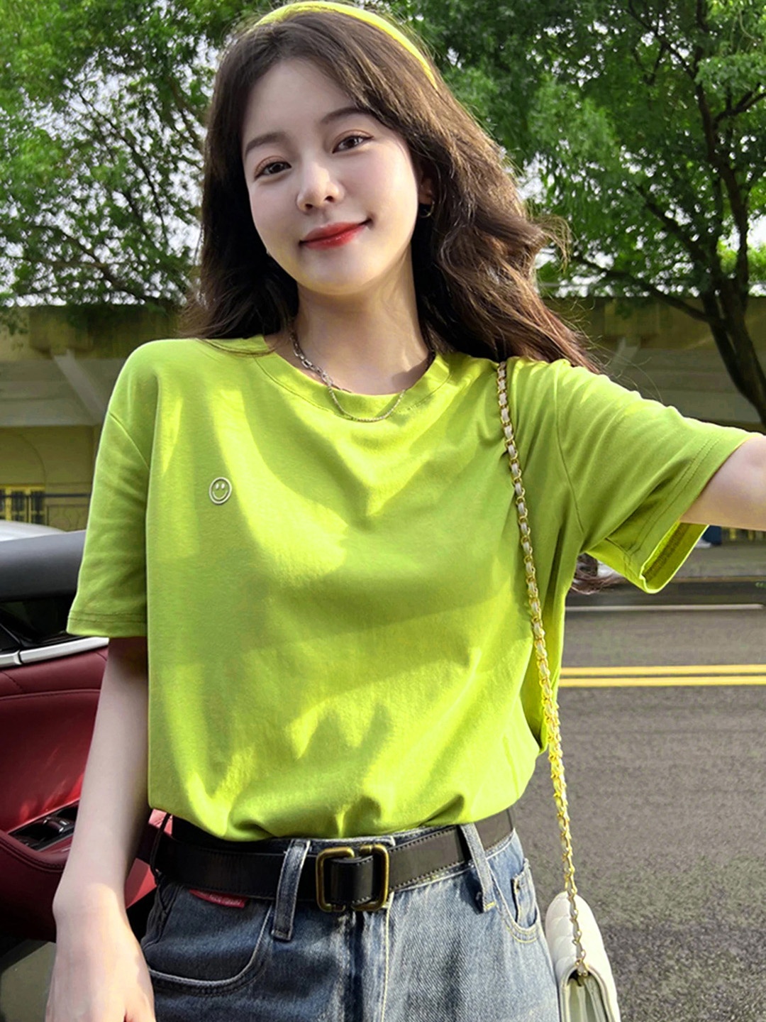 

LULU & SKY Drop-Shoulder Sleeves T-Shirt, Green