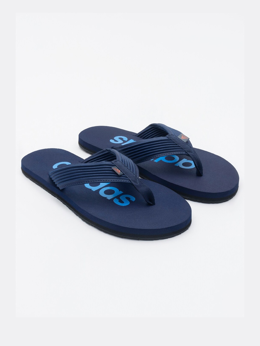 

ADIDAS Unisex Logo Printed Flip Flops, Blue