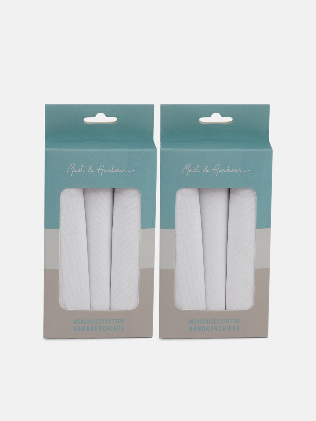 

Mast & Harbour Men White Set Of 6 Cotton Handkerchiefs