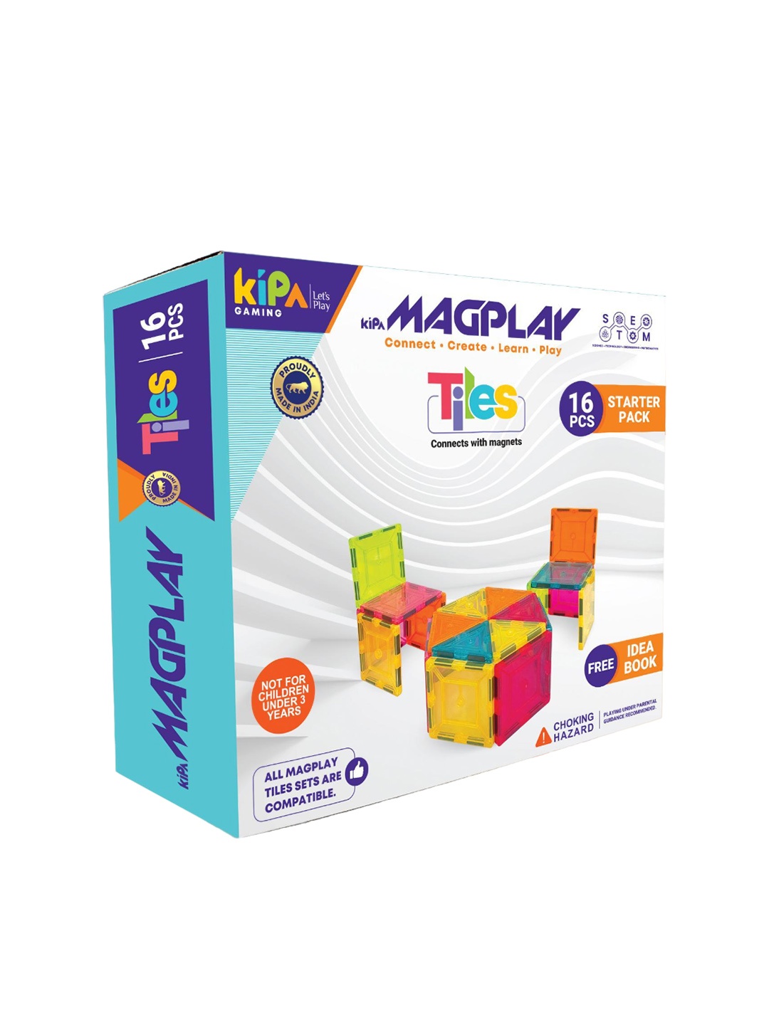 

KIPA 16 Pcs Gaming Magplay Tiles Starter Pack, Multi