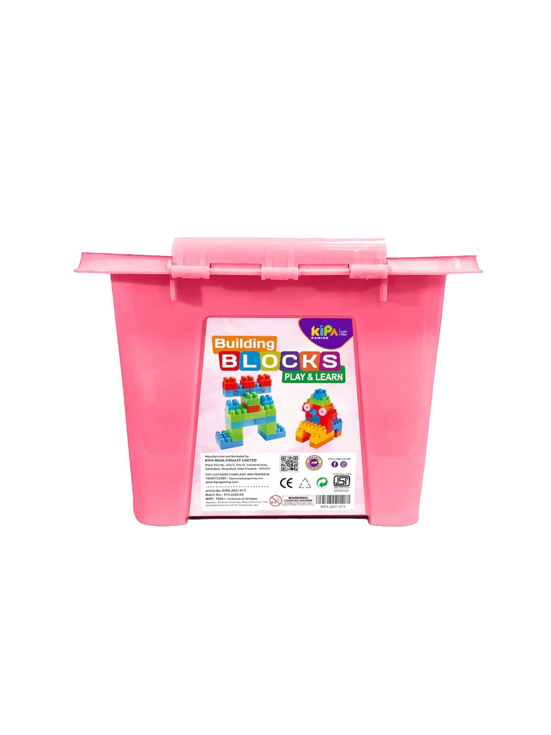 

KIPA Kids 100Pcs Gaming Play & Learn Building Blocks, Pink
