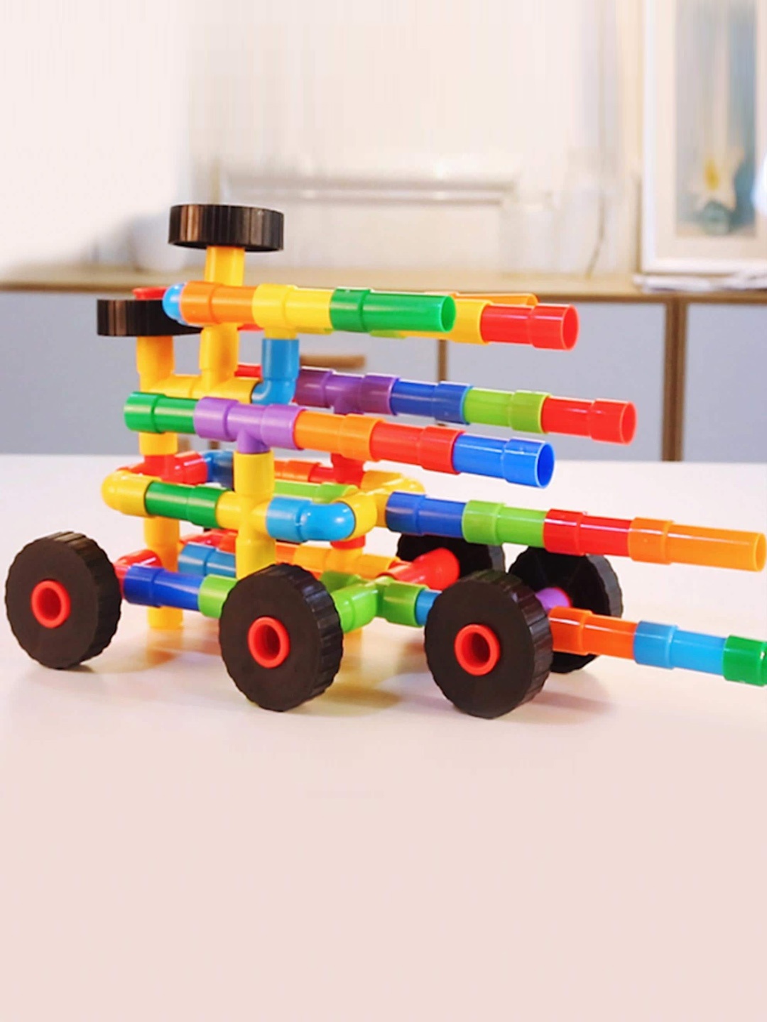

KIPA Kids 90 Pcs Gaming Pipe Building Puzzle, Yellow