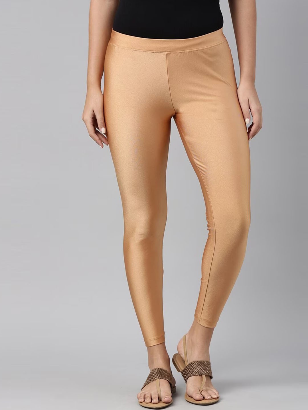 

TWIN BIRDS Shimmer Ankle Length Leggings, Bronze