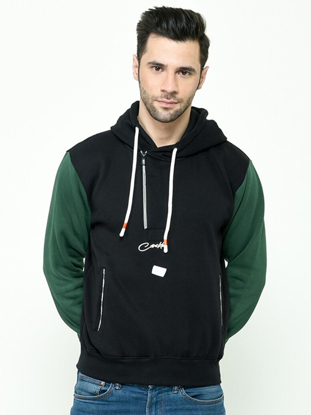 

Calizar Hooded Cotton Sweatshirt, Black