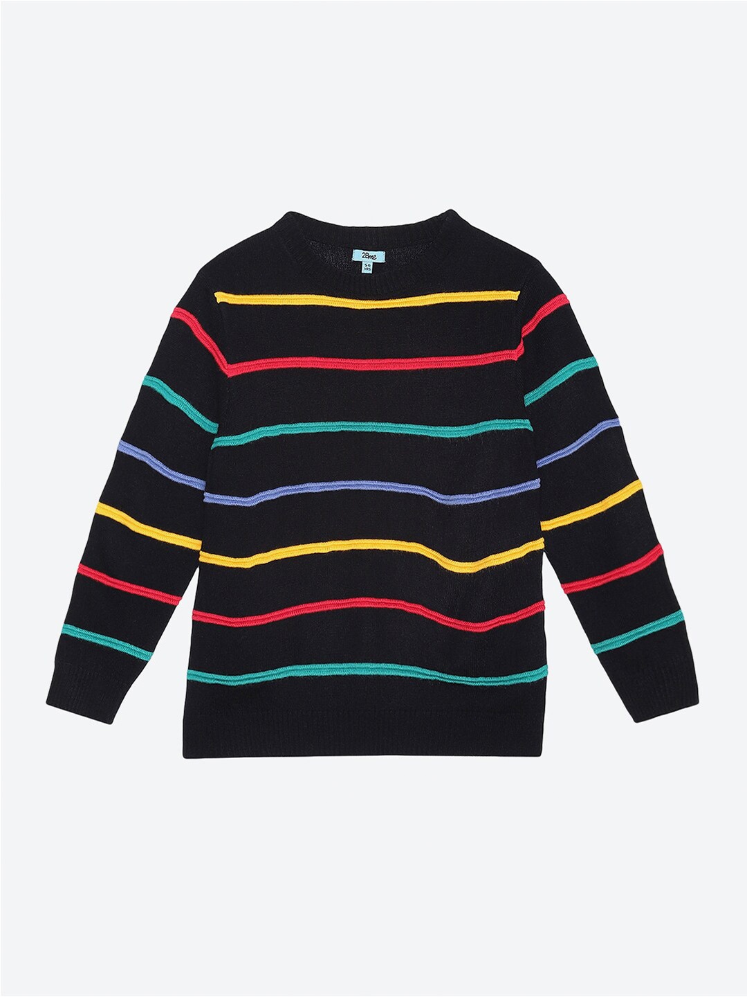 

2Bme Boys Striped Acrylic Pullover Sweater, Navy blue