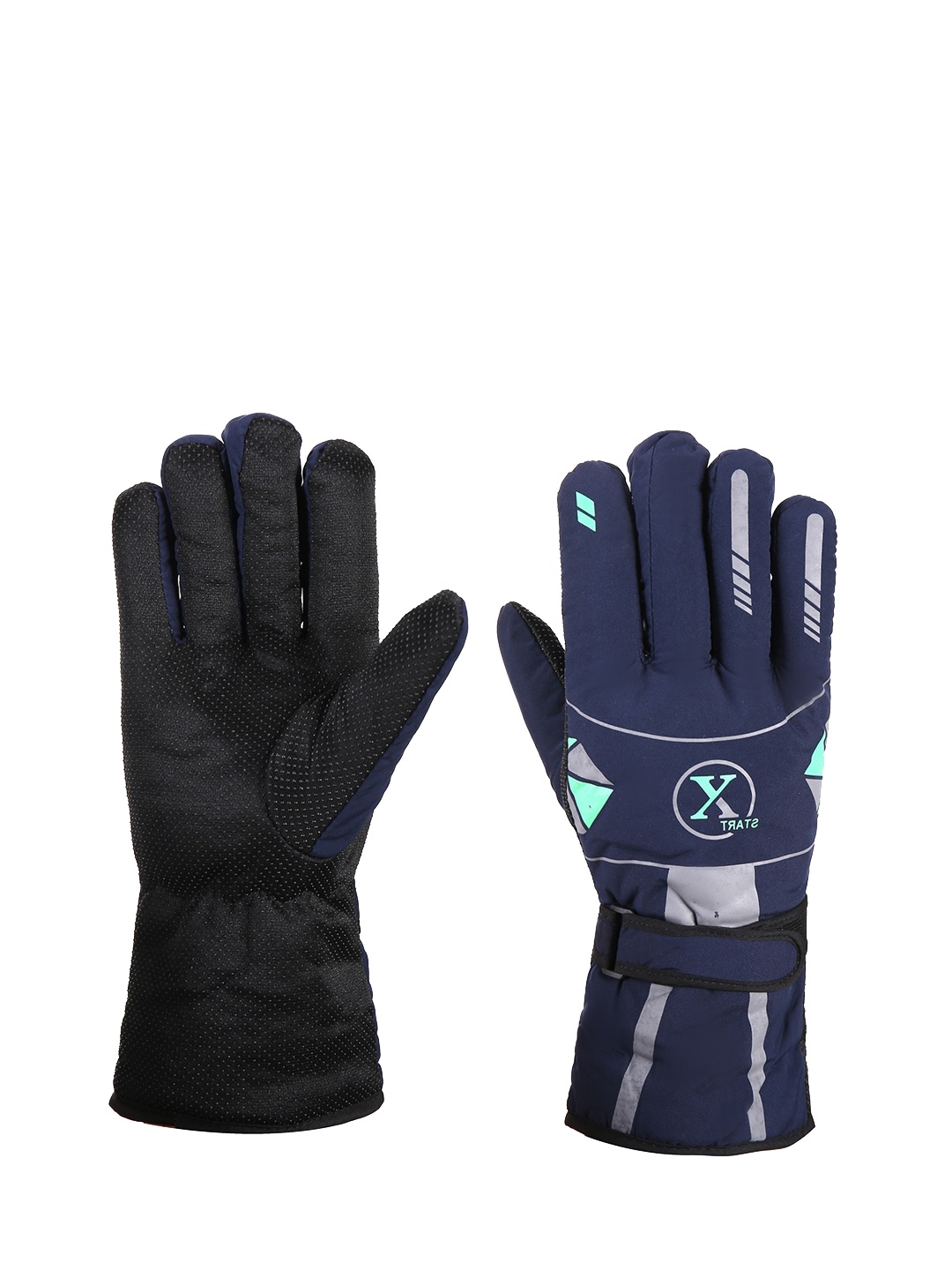 

Alexvyan Men Warm Winter Protective Riding Gloves, Blue