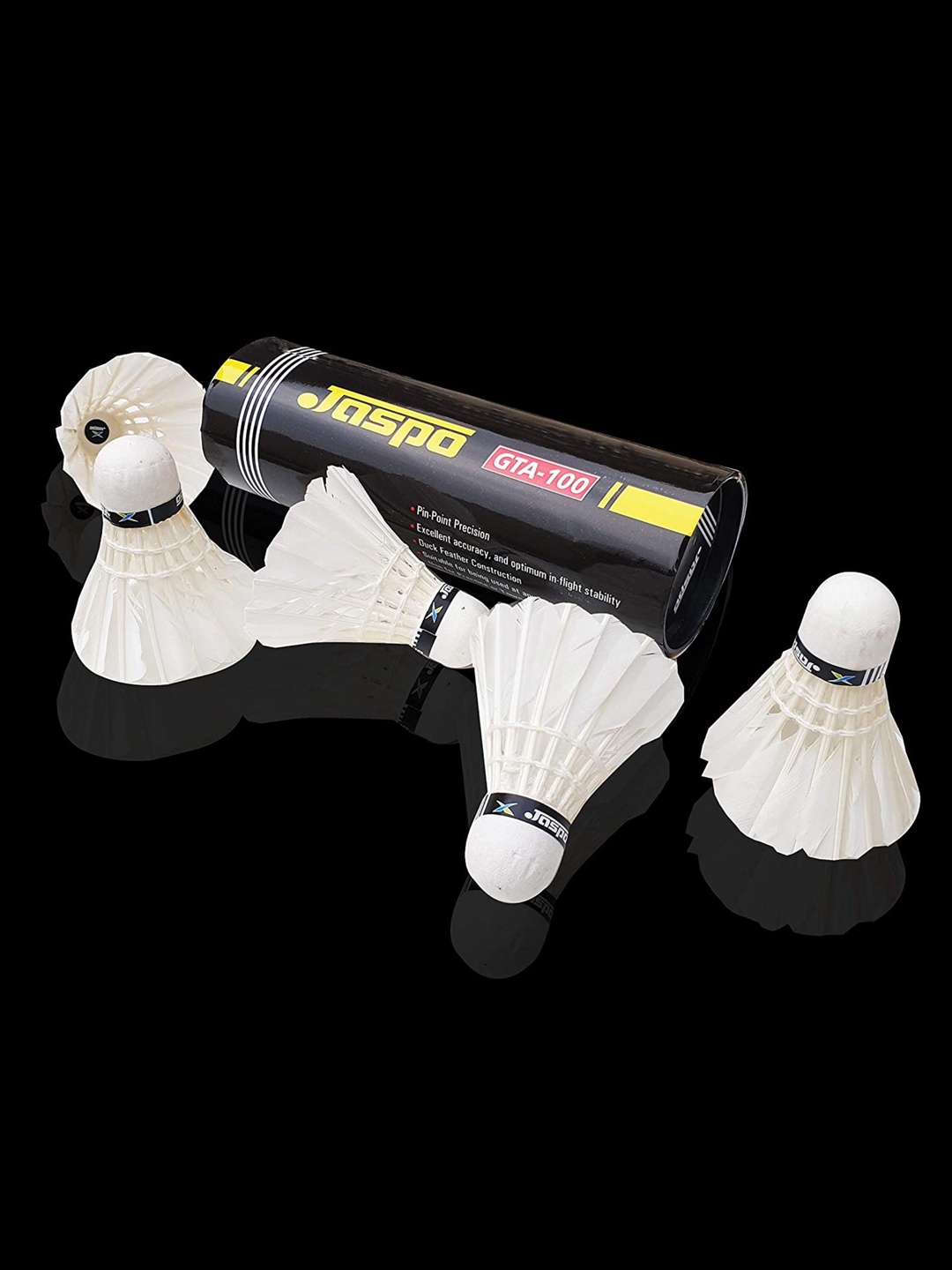 

Jaspo Set of 5 Badminton Stuttlecocks, White
