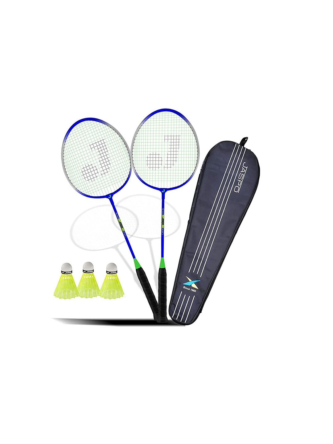 

Jaspo Set Of 2 Rackets & 3 Shuttles With Bag, Lime green