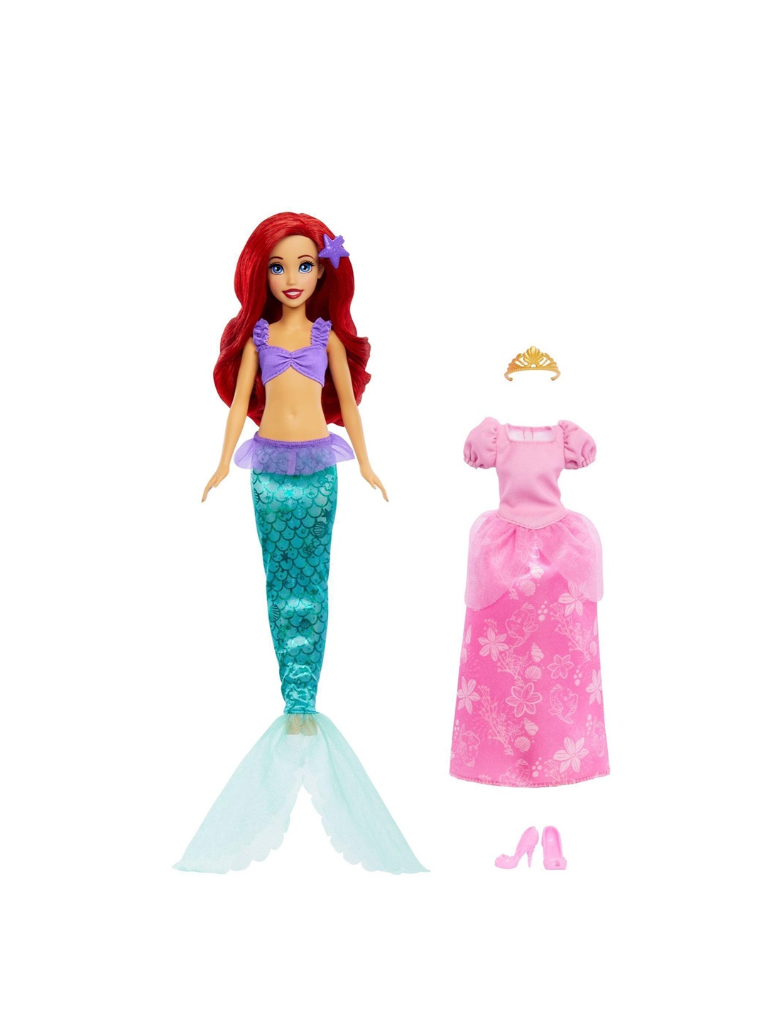 

Disney Princess Ariel 2-in-1 Mermaid to Princess Doll, Pink