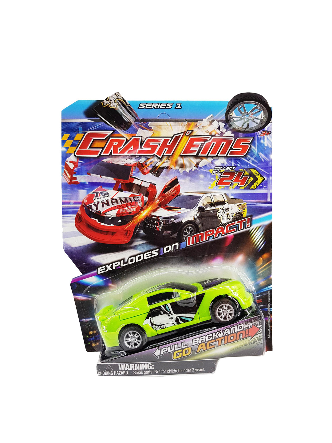 

Crash'ems Tornado Pull Back Car for Kids 3 Years To 4 Years - Multicolor, Green