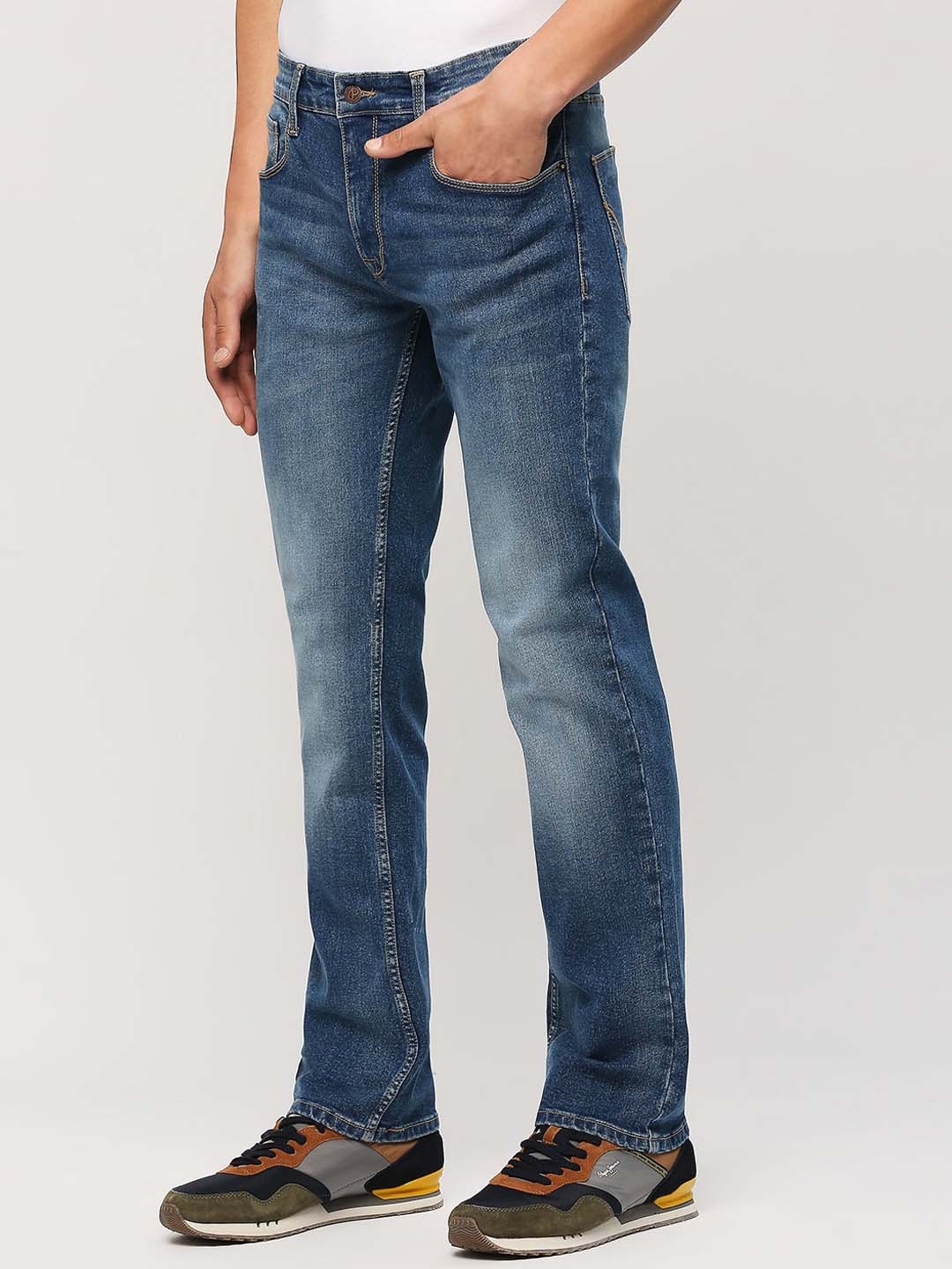 

Pepe Jeans Men Low Distress Heavy Fade Stretchable Jeans, Blue