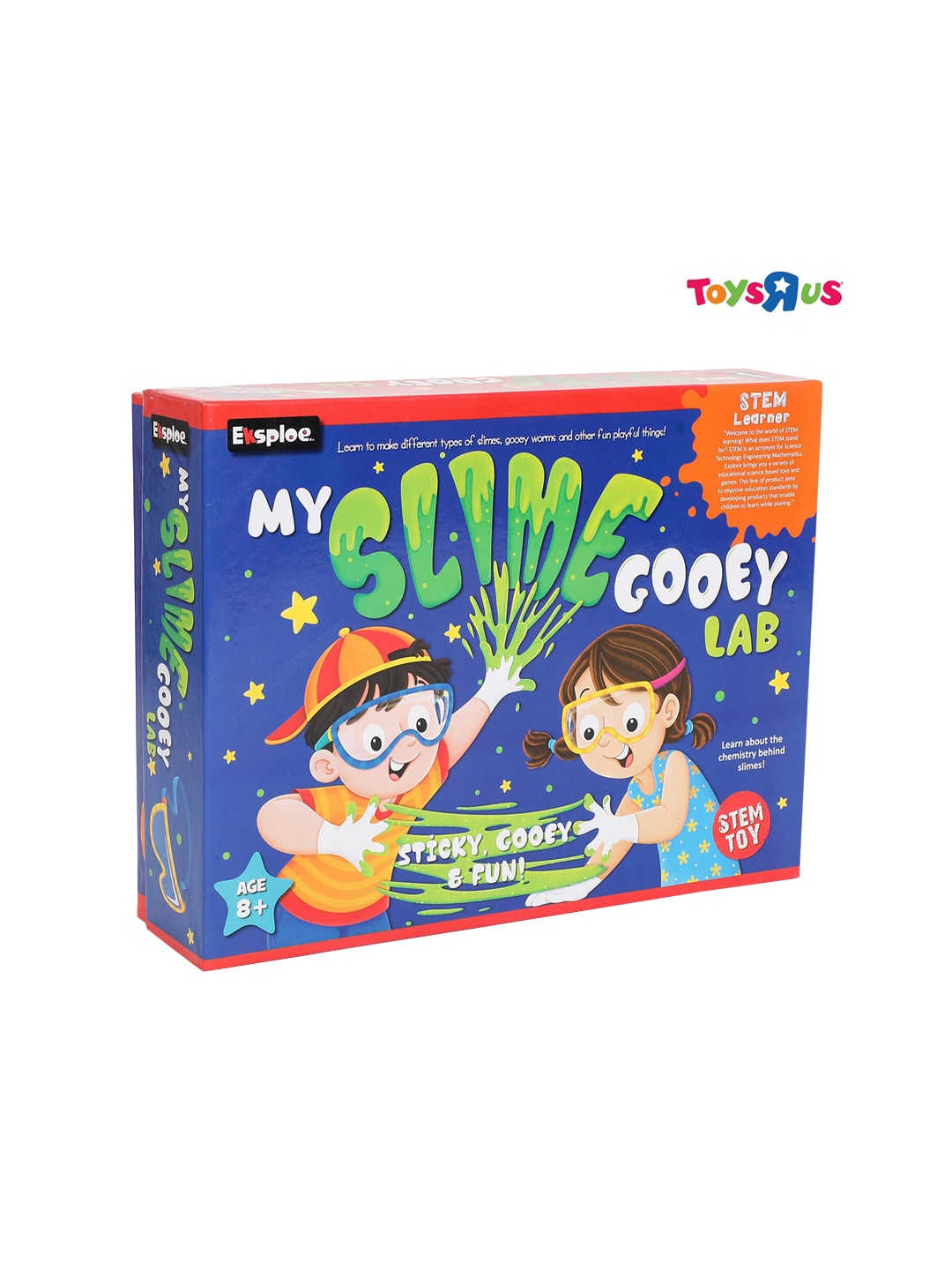

Eksploe Kids Non-Allergic Gooey Lab Science Toy Kit, Blue