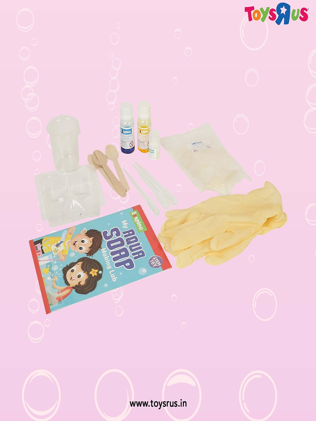 

Eksploe Kids Aqua Soap Making Lab DIY Activity Toy Kit, Blue