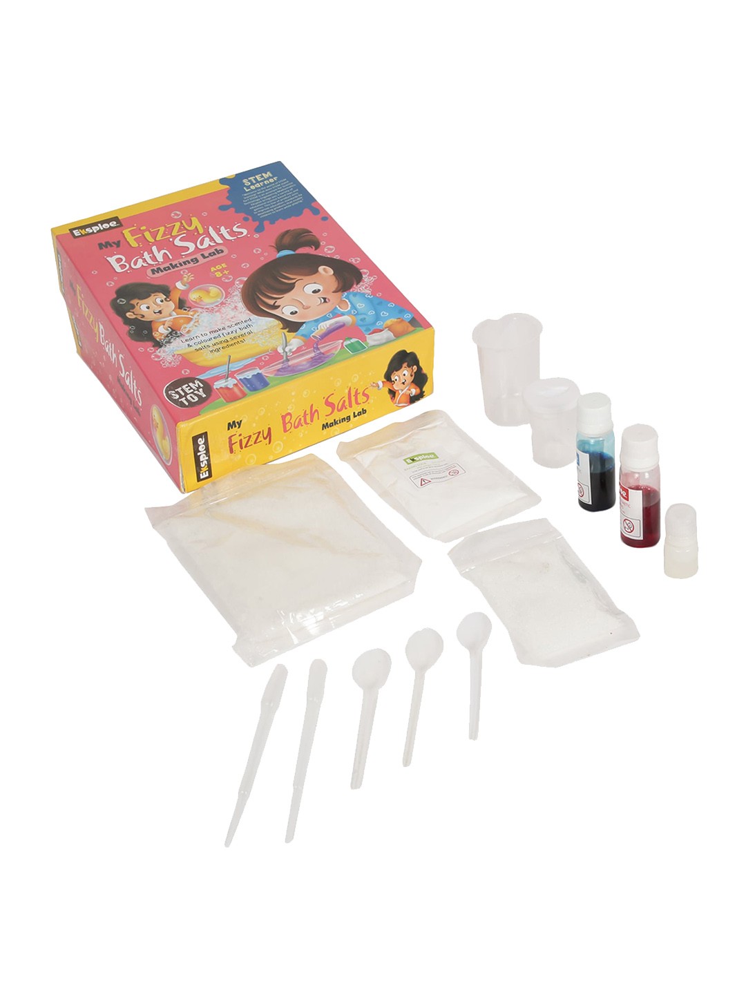

Eksploe Kids My Fizzy Bath Salts Making Lab Kit, Pink