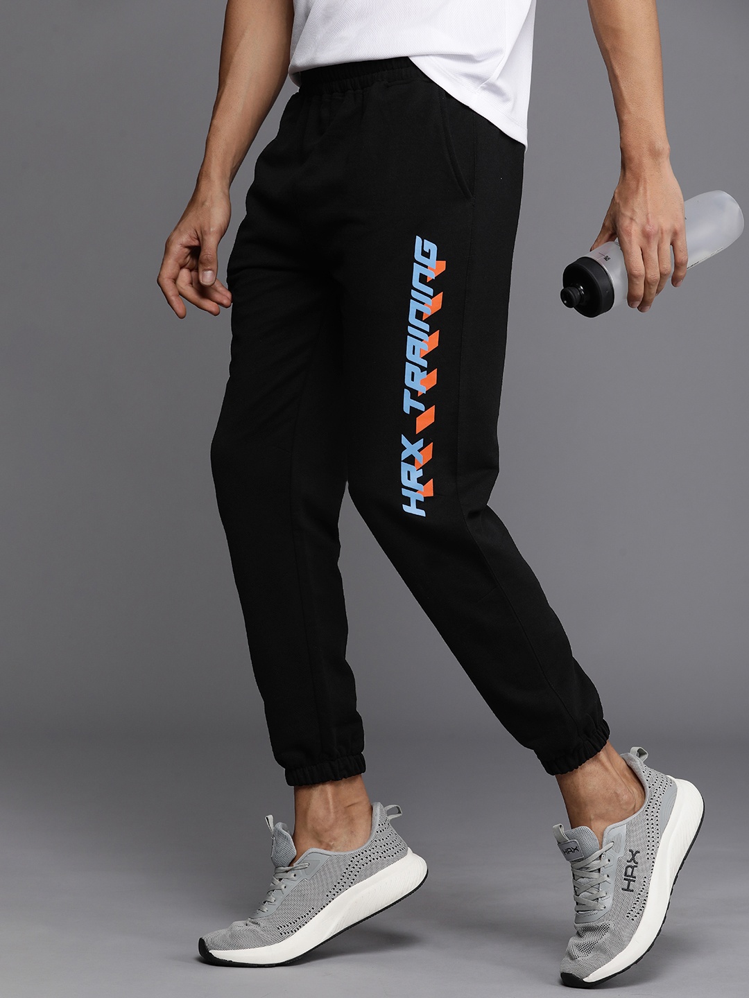 

HRX by Hrithik Roshan Men Slim Fit Antimicrobial Finish Training Joggers, Black