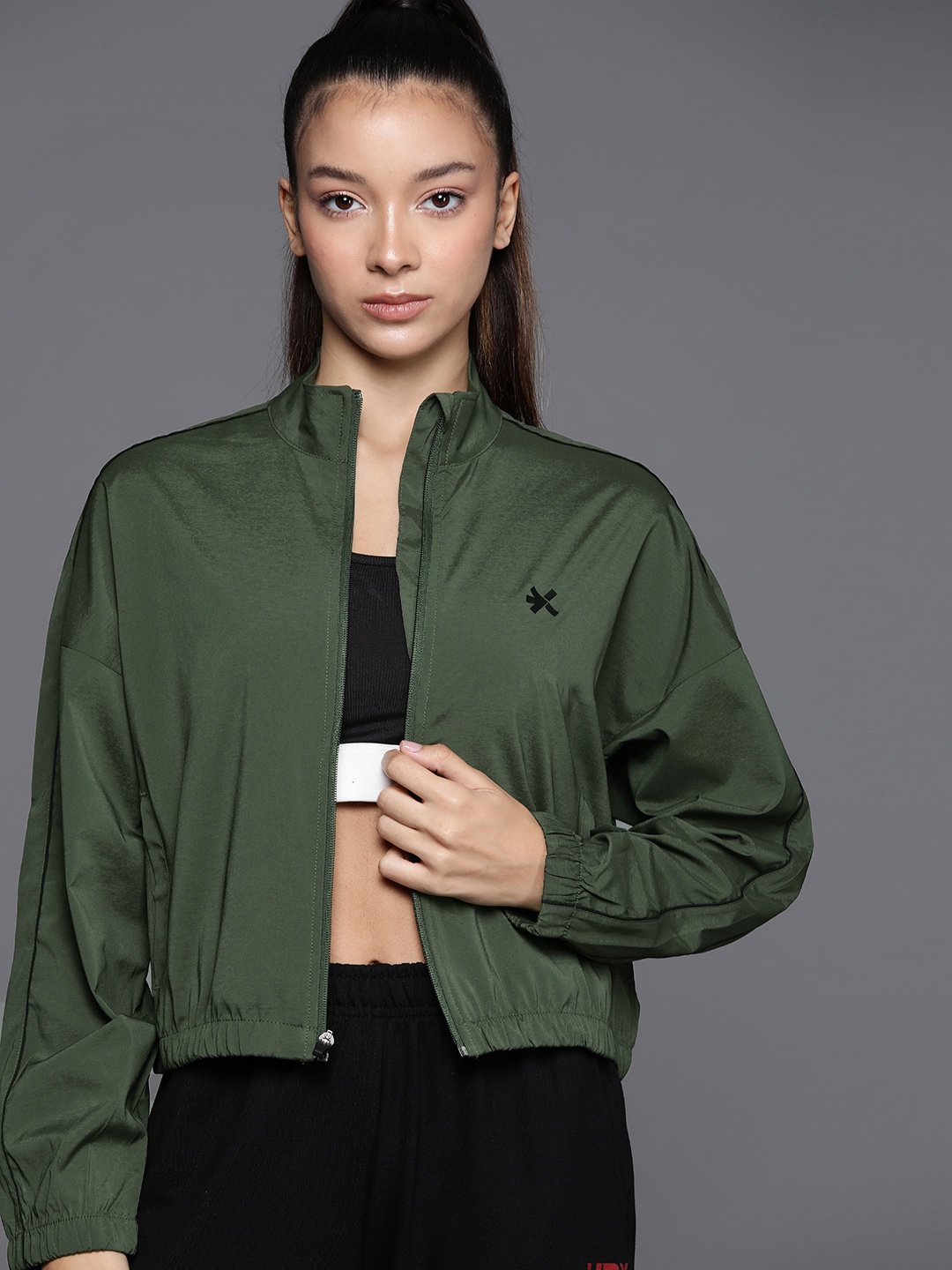 

HRX by Hrithik Roshan Rapid Dry Regular Fit Casual Jacket, Green