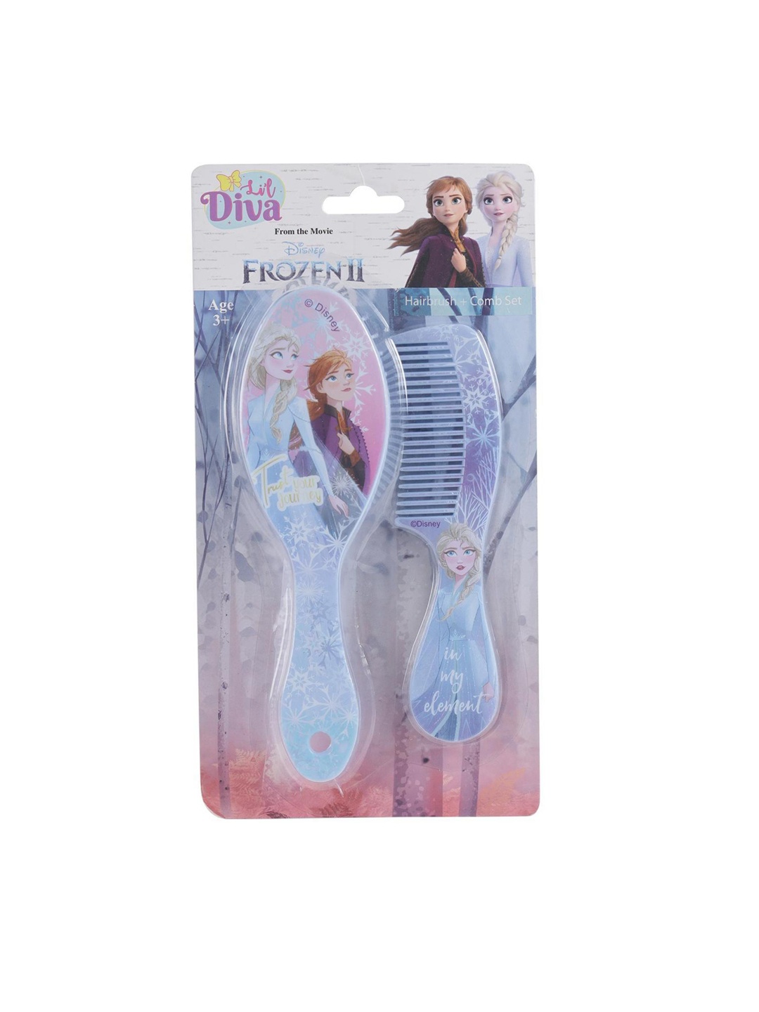 

Lil Diva Girls Disney Frozen II Age 3+ Hair Comb & Brush Combo - Blue